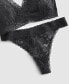 Фото #4 товара Women's Lace Thong Underwear, Created for Macy's