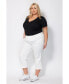 Фото #1 товара Plus Size Mid Rise Crop Jeans