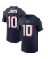 Фото #1 товара Men's Mac Jones Navy New England Patriots 2021 NFL Draft First Round Pick Player Name & Number T-shirt