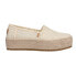 Фото #1 товара TOMS Valencia Floral Crochet Platform Espadrille Slip On Womens Off White Flats