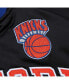 Men's Black New York Knicks Big and Tall Hardwood Classics Wordmark Satin Raglan Full-Zip Jacket