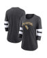 Фото #1 товара Men's Heather Charcoal Pittsburgh Penguins Special Edition 2.0 Barn Burner 3/4 Sleeve T-shirt