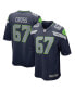 Фото #1 товара Men's Charles Cross College Navy Seattle Seahawks 2022 NFL Draft First Round Pick Game Jersey