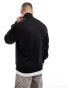 JJ Rebel half zip sweatshirt with small chest logo in black