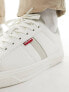 Levi's Archie leather trainer with cream backtab in white