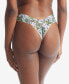 Women's One Size Printed Original Rise Thong Underwear