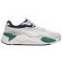 Фото #1 товара Puma RsX3 Twill Airmesh Lace Up Mens White Sneakers Casual Shoes 36884505