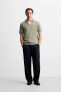 COTTON/LINEN KNIT POLO SHIRT