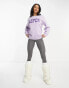 Threadbare Ski printed sweater in lilac