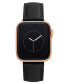 Фото #1 товара Ремешок для часов Anne Klein 42/44/45mm в черной раскладке Apple Peel с адаптерами из розового золота