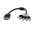 Фото #1 товара 1 ft Coax HD15 VGA to 5 BNC RGBHV Monitor Cable - M/F - 0.3 m - VGA (D-Sub) - 5 x BNC - Male - Female - Straight