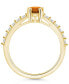 ფოტო #3 პროდუქტის Citrine (7/8 Ct. T.W.) and Diamond (1/3 Ct. T.W.) Ring in 14K Yellow Gold