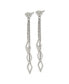 Stainless Steel Polished Multi Chain Dangle Earrings