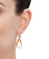 ფოტო #2 პროდუქტის Textured Infinity Style Hoop Earrings in 10k Gold