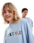 ASOS DESIGN Disney unisex oversized t-shirt with Mickey Mouse & Friends prints in washed blue