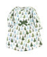 Фото #4 товара Infant Girl Cotton Long-Sleeve Dresses 2pk, Evergreen Trees