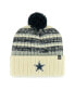 Men's Cream Dallas Cowboys Tavern Cuffed Knit Hat with Pom