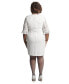 Women's Lace 3/4-Sleeve Sheath Dress