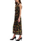 ფოტო #3 პროდუქტის Women's Printed Faux-Wrap Sleeveless Pleated Fit & Flare Midi Dress