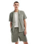 Lee terry sweat shorts in washed olive green co-ord