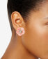 Gold-Tone Color Pavé & Imitation Pearl Mother-of-Pearl Flower Stud Earrings, Created for Macy's