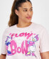 Фото #3 товара Trendy Plus Size Flow With The Bow Minnie Daisy Graphic T-Shirt