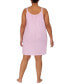 ფოტო #5 პროდუქტის Plus Size Cotton Knit Double-Strap Nightgown