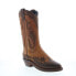 Sage 4561 Womens Brown Leather Slip On Cowboy Western Boots