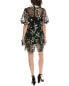 Фото #2 товара Red Valentino Elbow Sleeve Mini Dress Women's Black 40