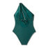 Фото #5 товара Women's One Shoulder Plunge Cut Out One Piece Swimsuit - Shade & Shore Green XL
