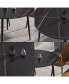 Фото #2 товара Black Round Dining Table-Modern Artificial Stone, 6-Person Capacity