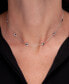 ფოტო #2 პროდუქტის Onyx Bezel Station Necklace in Sterling Silver, 16" + 1" extender