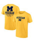 Фото #3 товара Men's Maize Michigan Wolverines Game Day 2-Hit T-shirt