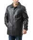 ფოტო #3 პროდუქტის Men Samuel Leather Car Coat - Tall