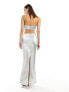 Kyo The Brand fishtail maxi skirt co-ord in silver