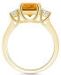 Фото #3 товара Citrine and Diamond Ring (2-1/2 ct.t.w and 1/3 ct.t.w) 14K Yellow Gold