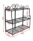Фото #4 товара Black Iron 3-Tier Plant Stand Shelf with Scroll Edging - 30 in