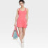 Фото #4 товара Women's Knit Halter Active Woven Dress - All In Motion Coral Pink S