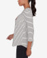 Petite Scoop Neck Fall Y'All Truck Striped Knit Top