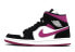 Фото #3 товара Кроссовки Nike Air Jordan 1 Mid Magenta (W) (Белый, Розовый, Черный)