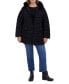 ფოტო #5 პროდუქტის Plus Size Faux-Fur-Trim Hooded Packable Puffer Coat