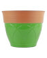 Фото #1 товара Colored Rim Large Plastic Planter Green 15 Inches