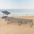 AKTIVE Folding Lounger With Sun Umbrella