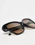 ASOS DESIGN cat eye sunglasses with brown lens - фото #9