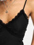 Фото #7 товара Vero Moda lace insert cami top in black