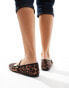 Stradivarius ballet shoe in leopard print