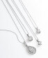 Фото #3 товара Macy's diamond Halo 18" Pendant Necklace (1/3 ct. t.w.) in 14k White, Yellow or Rose Gold