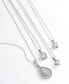 ფოტო #3 პროდუქტის Diamond Halo 18" Pendant Necklace (1/3 ct. t.w.) in 14k White, Yellow or Rose Gold