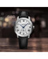 ფოტო #4 პროდუქტის Men's Swiss Automatic Maestro Black Leather Strap Watch 40mm 2238-STC-00659