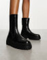 Walk London Margot zip boots in black leather